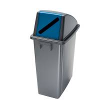 Contenitore Office - con feritoia per carta - 33 x 46 x 79 cm - 60 lt - grigio-blu - Medial International - 114215 - 8033433777418 - DMwebShop