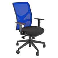 Sedia operativa PNA - con ruote e braccioli - schienale in rete blu-seduta nero - Unisit - PNA-B - 8050043743978 - DMwebShop