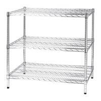 Kit scaffale Archimede - 3 ripiani - acciaio cromato - 60 x 90 x 90 cm - Serena Group - 3X609090 - 8032937536453 - DMwebShop
