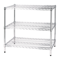 Kit scaffale Archimede - 3 ripiani - acciaio cromato - 60 x 90 x 90 cm - Serena Group - 3X609090 - 8032937536453 - DMwebShop