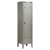 Armadio metallo - spogliatoio - 1 posto - 38 x 35 x 180 cm - grigio - Tecnical 2