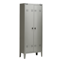 Armadio metallo - spogliatoio - 2 posti - 70 x 35 x 180 cm - grigio - Tecnical 2
