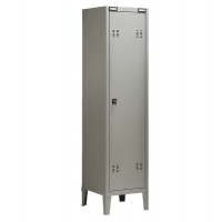 Armadio metallo - spogliatoio - 1 posto - con divisorio - 43 x 47 x 180 cm - grigio - Tecnical 2