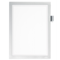 Cornice adesiva Duraframe Note A4 - pannello magnetico - 21 x 29,7 cm - argento - Durable 4993-23