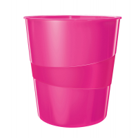 Cestino gettacarte WOW - altezza 32,4 cm - Ø 29 cm - 15 lt - fucsia metallizzato - Leitz - 52781023 - 4002432101535 - DMwebShop