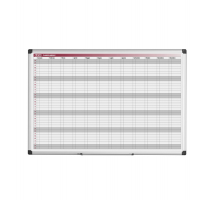 Planner magnetico annuale - 90 x 60 cm - silver - Bi-office