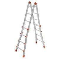 Scala telescopica Squadra - 8+8 gradini - alluminio - Marchetti - 21533 - 8021227008923 - DMwebShop