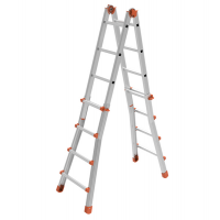 Scala telescopica Squadra - 8+8 gradini - alluminio - Marchetti - 21533 - 8021227008923 - DMwebShop