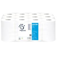 Asciugamani in rotolo Centrefeed Mini 2 veli diametro 14,5 cm 17 gr 22 cm x 69 mt bianco Papernet 405788 - 12885