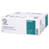 Asciugamani piegati a V Dissolve Tech 2 veli 20 gr 24 x 21 cm bianco - 12909