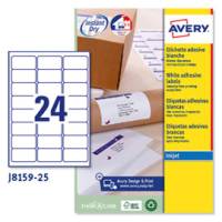 Etichette adesive J8159 in carta angoli arrotondati inkjet permanenti bianco - 12623