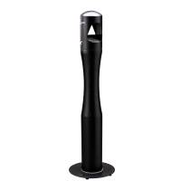 Posacenere da terra a colonna diametro 13 cm H 101 cm base 29 cm inox nero Medial 108006 - 11503
