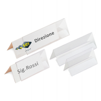 Portanome da tavolo Prisma - 15 x 5 cm - conf. 10 pezzi - Sei Rota - 318060 - 8004972001289 - DMwebShop