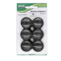 Bottoni magnetici - nero - Ø 30 mm - conf. 12 pezzi - Lebez - MR-30-N - 8007509002438 - DMwebShop
