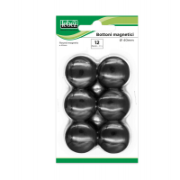 Bottoni magnetici - nero - Ø 40 mm - conf. 12 pezzi - Lebez - MR-40-N - 8007509002575 - DMwebShop