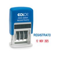 Timbro Mini Dater S160/L1 Datario + REGISTRATO - 4 mm - autoinchiostrante - Colop - S160/L3 - 9004362302070 - DMwebShop