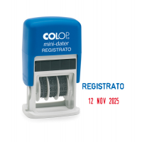 Timbro Mini Dater S160/L1 Datario + REGISTRATO - 4 mm - autoinchiostrante - Colop - S160/L3 - 9004362302070 - DMwebShop