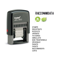 Timbro Printy Eco 4822 Polinome - 12 diciture - 4 mm - autoinchiostrante - Trodat - 74051. - 9008056740513 - DMwebShop