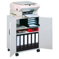 Mobiletto Multifunzione 74/53 - 52,8 x 40 x 73,7 cm - con ante alte - 4 ripiani - con ruote - grigio - Durable - 3115-10 - 4005546988085 - DMwebShop