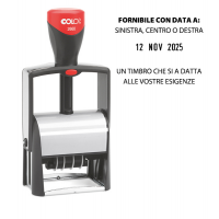 Timbro Datario Classic Line - autoinchiostrante - 37 x 58 mm - 7 righe - Colop 2660