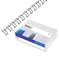 Dorsi spirale IbiWire - metallo - 21 anelli - 6 mm - argento - scatola 100 pezzi - GBC - IB160431 - 13465160431 - DMwebShop