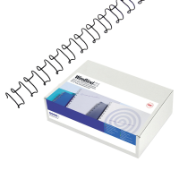 Dorsi spirale IbiWire - metallo - 21 anelli - 8 mm - argento - scatola 100 pezzi - GBC - IB160639 - 13465160639 - DMwebShop