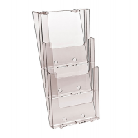 Portadepliant da parete triplo - 3 tasche A4 - trasparente - Studio T - 1002053 - DMwebShop