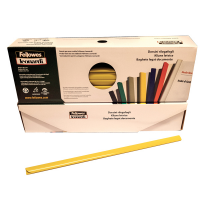 Dorsetti tondi per rilegatura - 8 mm - giallo - scatola 50 pezzi - Fellowes - D108GI - 8015687018653 - DMwebShop