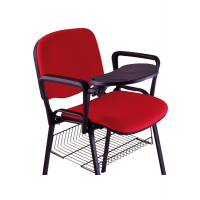 Set 2 braccioli con tavoletta ovale - destra - per sedie serie Dado - nero - Unisit
