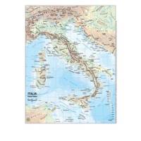 Carta geografica Italia - scolastica - plastificata - 297 x 420 mm - conf. 20 pezzi - Belletti - BS01P - 56945A - DMwebShop
