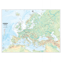 Carta geografica Europa - scolastica - murale - Belletti - MS03PL/02 - 9722281462674 - DMwebShop