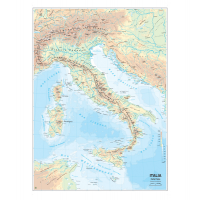 Carta geografica Italia - scolastica - murale - Belletti - MS01PL - 9788881462667 - DMwebShop