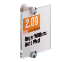 Targa per porte-pareti Crystal Sign - 10,5 x 10,5 cm - Durable 4820-19