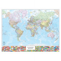 Carta geografica Mondo con Bandiere - murale - 132 x 97 cm - Belletti - M09PL/07 - 9722281465545 - DMwebShop
