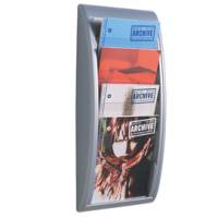 Espositore da parete Quick Fit System - 4 tasche A4 verticali - grigio - Paperflow - K540615 - 3660141239645 - DMwebShop