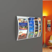 Espositore da parete Quick Fit System - 5 tasche 1/3 A4 - grigio - Paperflow - K540625 - 3660141239652 - DMwebShop