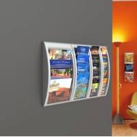 Espositore da parete Quick Fit System - 5 tasche 1/3 A4 - grigio - Paperflow - K540625 - 3660141239652 - DMwebShop