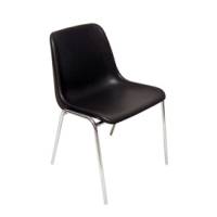 Sedia attesa Esse - senza braccioli - acciaio-PPL - nero - Unisit - ESC/N - 8050043740199 - DMwebShop