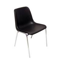 Sedia attesa Esse - senza braccioli - acciaio-PPL - nero - Unisit - ESC/N - 8050043740199 - DMwebShop