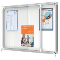 Bacheca per interni - fondo in metallo - 8 fogli - A4 - ante scorrevoli - Nobo - 1902569 - 5028252063777 - DMwebShop