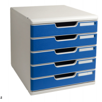 Cassettiera Modulo A4 - 28,8 x 32 x 35 cm - 5 cassetti - grigio-blu - Exacompta - 301003D - 9002493023895 - DMwebShop