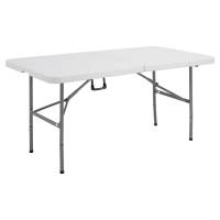 Tavolo rettangolare pieghevole - 152 x 76 x 74 cm - polietilene-acciaio verniciato - bianco - Serena Group - ARCHI-CZ152-F - 8032937533773 - DMwebShop