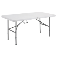 Tavolo rettangolare pieghevole - 152 x 76 x 74 cm - polietilene-acciaio verniciato - bianco - Serena Group - ARCHI-CZ152-F - 8032937533773 - DMwebShop