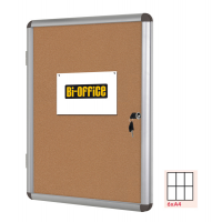 Bacheca per interni - fondo in sughero - 6 fogli - A4 - orizzontale - Bi-office - VT620101150 - 5603750521013 - DMwebShop