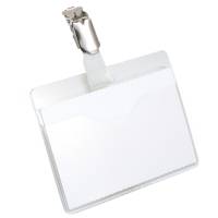 Portanome a tasca aperta clip in metallo - trasparente - 6 x 9 cm - conf. 25 pezzi - Durable - 8106-19 - 4005546811062 - DMwebShop