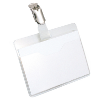 Portanome a tasca aperta clip in metallo - trasparente - 6 x 9 cm - conf. 25 pezzi - Durable - 8106-19 - 4005546811062 - DMwebShop