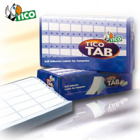 Etichette a modulo continuo TAB 1 - 107 x 48,9 mm - corsia singola - permanente - bianco - scatola da 3000 etichette - Tico - TAB1-1074 - 8007827150125 - DMwebShop