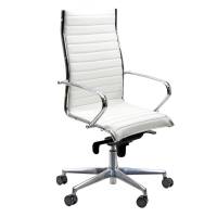 Poltrona direzionale Pollux new PNP - pelle - con ruote e braccioli - bianca - Unisit - PHSA/PBI - 8050043742674 - DMwebShop