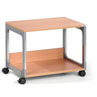Mobile-carrello Multifunzione System 48 - 60 x 43,2 x 47,7 cm - 2 ripiani - con ruote - argento-faggio - Durable - 3710-124 - 4005546301839 - DMwebShop