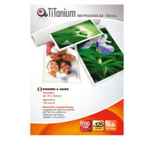 Pouches - A6 - 111 x 154 mm - 2 x 125 micron - conf. 100 pezzi - Titanium PP525-04T